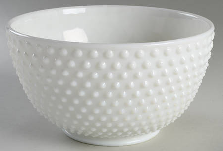 Hobnail Milk Glass #389 Handled Punch Bowl (Cup Shape)