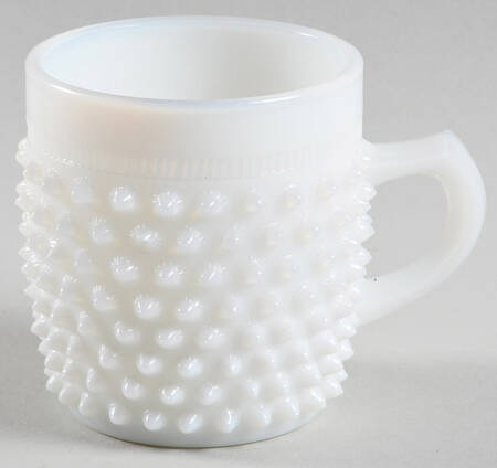 Hobnail Milk Glass Child's Mug