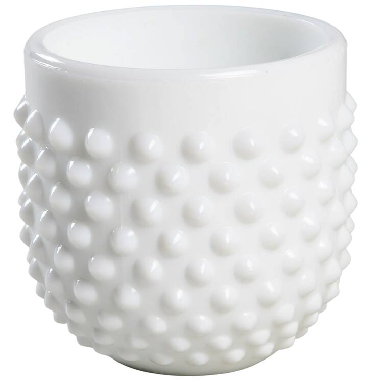 Hobnail Milk Glass Globe for (3 Piece) Footed Fairy Lamp