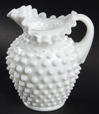 Hobnail Milk Glass 12 Oz Pitcher