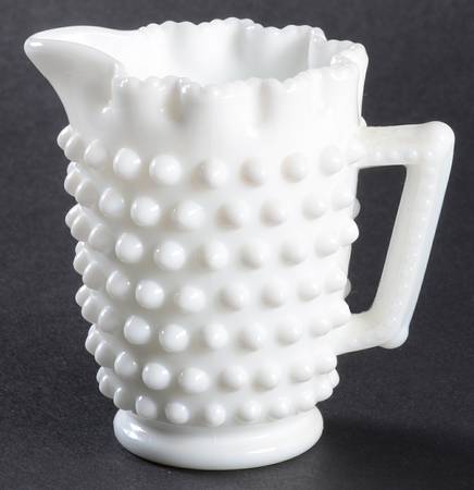 Hobnail Milk Glass Creamer-Mini
