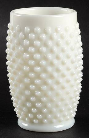 Hobnail Milk Glass 12 Oz Barrel Shape Flat Tumber