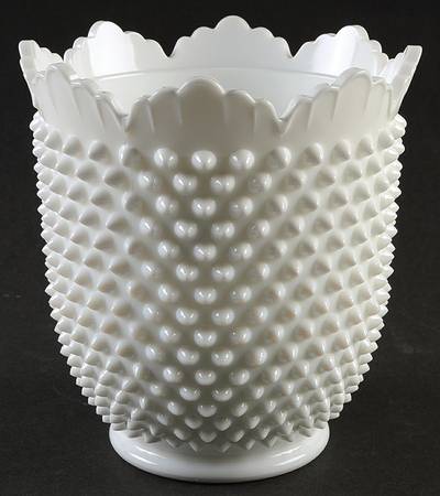 Hobnail Milk Glass Cookie Jar No Lid