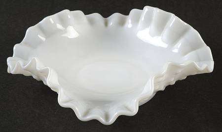 Hobnail Milk Glass 6" Square Bon Bon