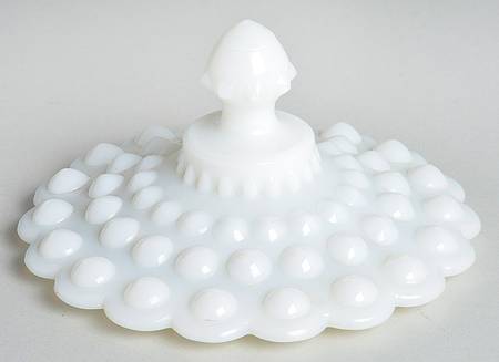 Hobnail Milk Glass Lid for Compote