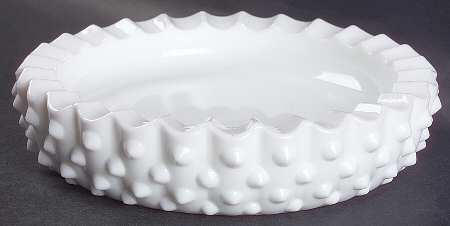 Hobnail Milk Glass 6" Round Ashtray