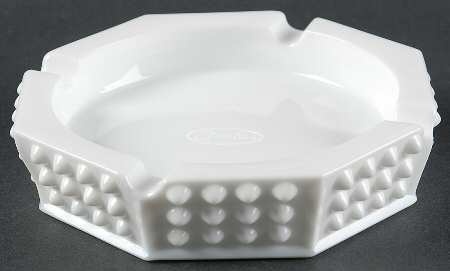 Hobnail Milk Glass Medium Octagonal Ashtray