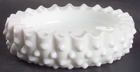 Hobnail Milk Glass 5" Round Ashtray