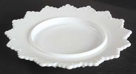 Hobnail Milk Glass Round Butter Dish No Lid