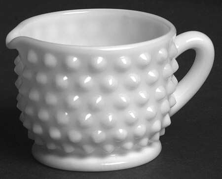 Hobnail Milk Glass Individual Creamer