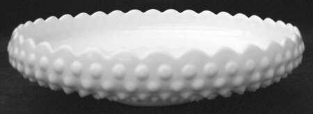 Hobnail Milk Glass Tray for Chip & Dip Set