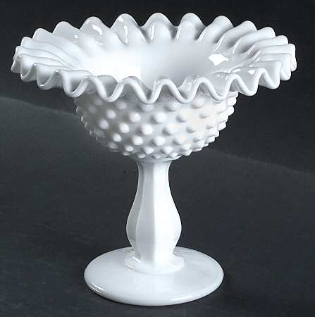 Hobnail Milk Glass Peanut Compote