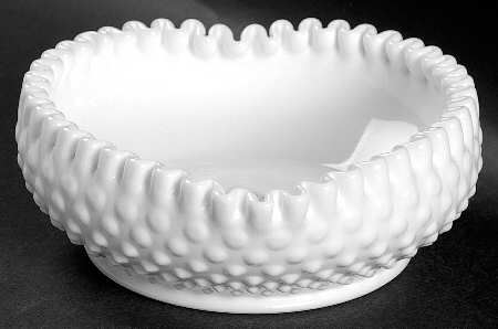 Hobnail Milk Glass Heart Dish