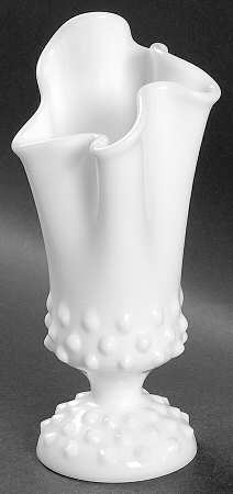 Hobnail Milk Glass #3651 5" To 9" Handkerchief Vase