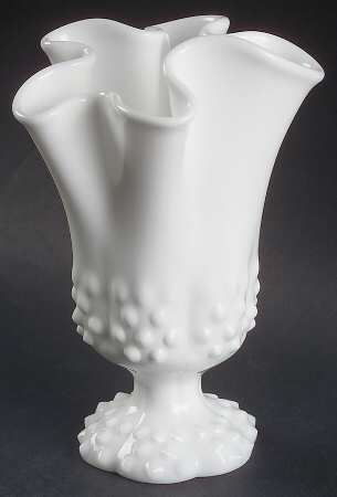 Hobnail Milk Glass #3951 5" To 9" Handkerchief Vase