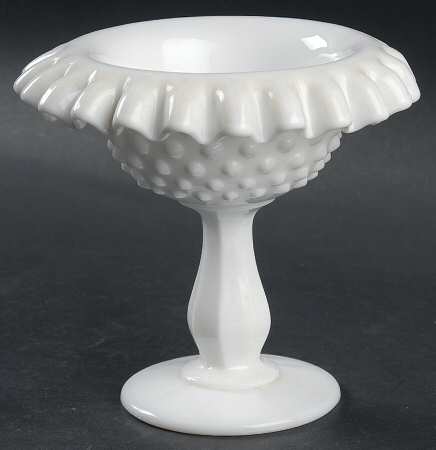 Hobnail Milk Glass Base for (3 Piece) Footed Fairy Lamp