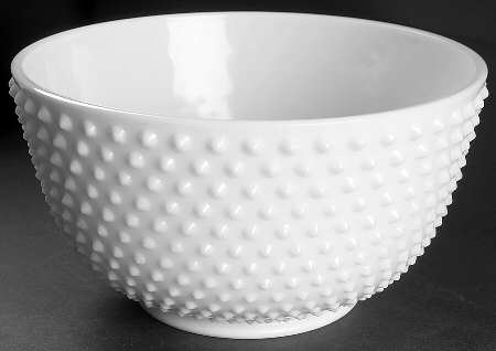 Hobnail Milk Glass #3827 Punch Bowl
