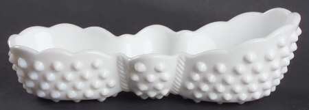 Hobnail Milk Glass Spoon Holder