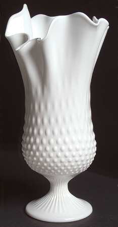 Hobnail Milk Glass #3755 Stemmed 12" To 15" Swung Vase