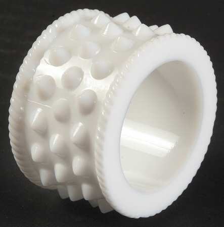 Hobnail Milk Glass Napkin Ring