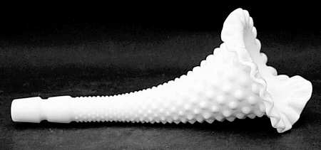 Hobnail Milk Glass Fenton Epergne Vase