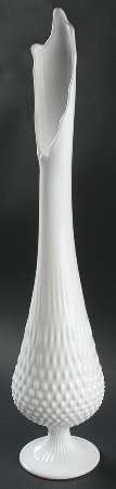 Hobnail Milk Glass #3652 17" To 25" Swung Vase