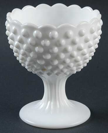 Hobnail Milk Glass Bowl for Chip & Dip Set