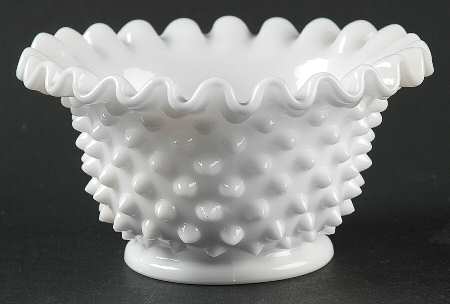 Hobnail Milk Glass Mayonnaise Bowl, Bowl Only