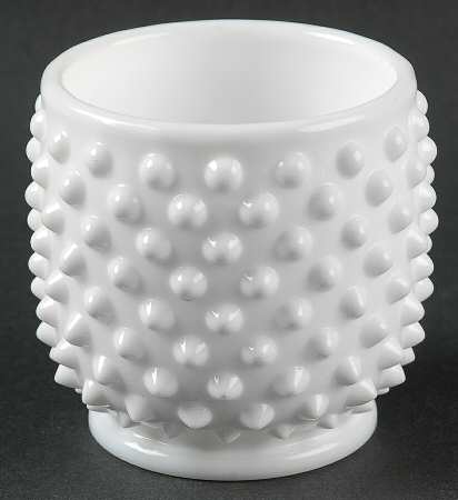 Hobnail Milk Glass Jam/Jelly No Lid