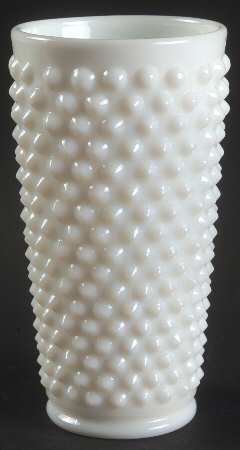 Hobnail Milk Glass 16 Oz Flat Tumbler