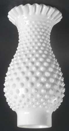 Hobnail Milk Glass Globe for Hurricane Lamp