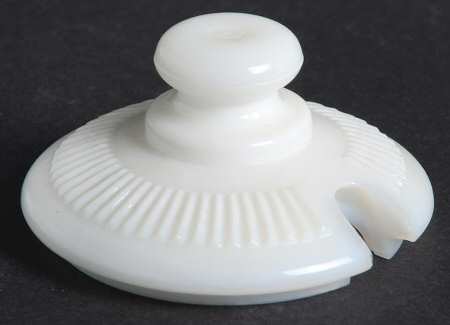 Hobnail Milk Glass Lid for Mustard Kettle