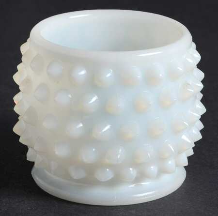 Hobnail Milk Glass Mustard Base Only