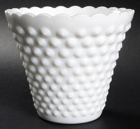Hobnail Milk Glass 4" Jardiniere