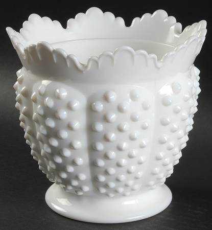 Hobnail Milk Glass 5" Jardiniere
