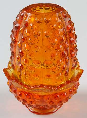 Hobnail Orange (2 Piece) Fairy Lamp