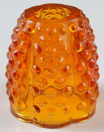 Hobnail Orange Globe for (2 Piece) Fairy Lamp