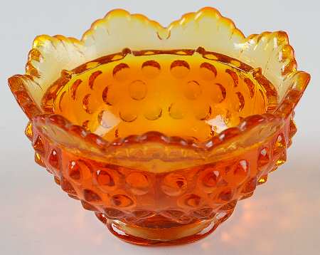 Hobnail Orange Base for (2 Piece) Fairy Lamp