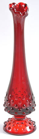 Hobnail Ruby #3756 7" To 11" Swung Bud Vase