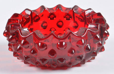 Hobnail Ruby 3" Round Ashtray