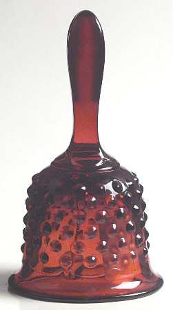 Hobnail Ruby 5" Bell