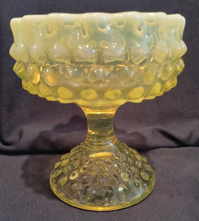 Hobnail Topaz (Opalescent) Comport No Lid