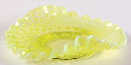 Hobnail Topaz (Opalescent) 6" Bon Bon Plate