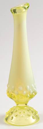 Hobnail Topaz (Opalescent) #3756 7" To 11" Swung Bud Vase