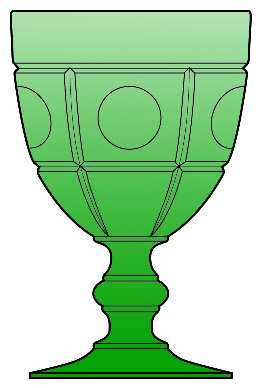 Plymouth Green (Stiegel) Water Goblet