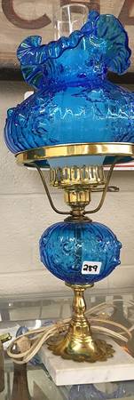 Rose Blue Student Lamp & Globe