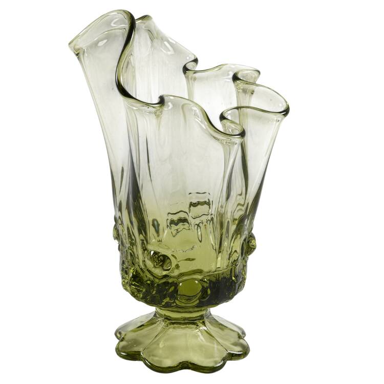 Rose Green Handkerchief Vase