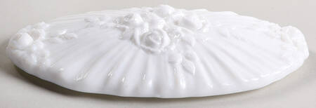 Rose Milk Glass Lid for Trinket Box