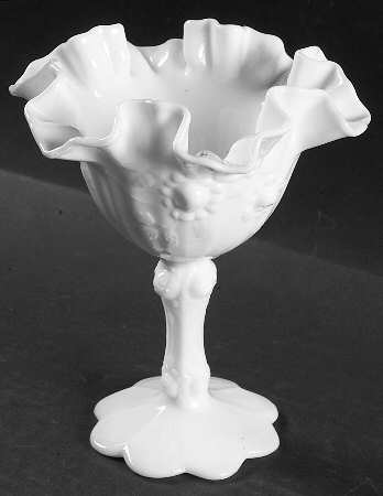 Rose Milk Glass Small Comport