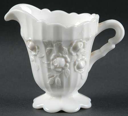 Rose Milk Glass Creamer